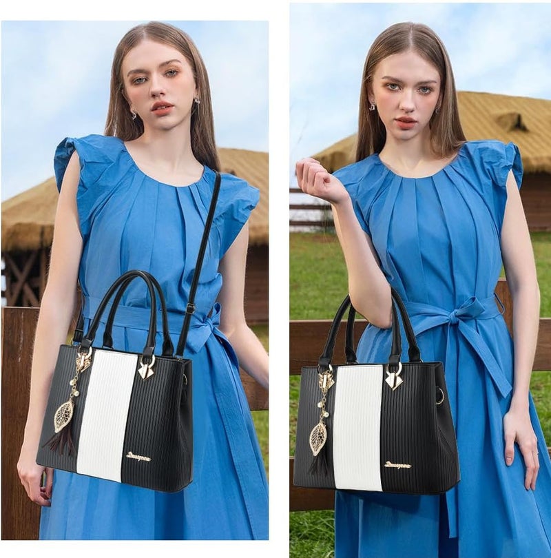 SiMYEER Purses and Handbags for Women Leather Tote Shoulder Bag Medium Satchel Purse Top Handle Bags for Ladies - Image 2